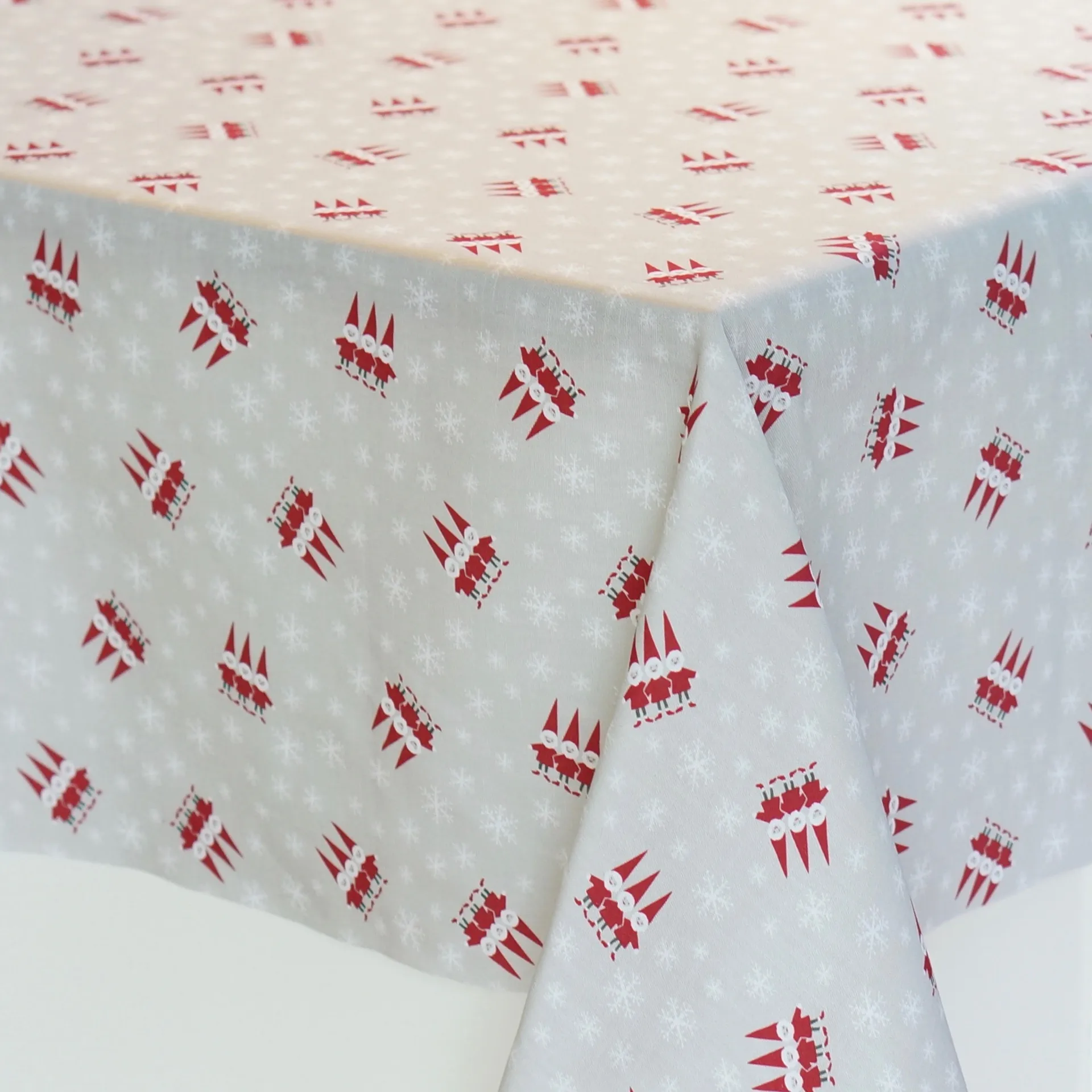 Toalha plástica de Papai Noel 145x220 cm, Bege Almedahls