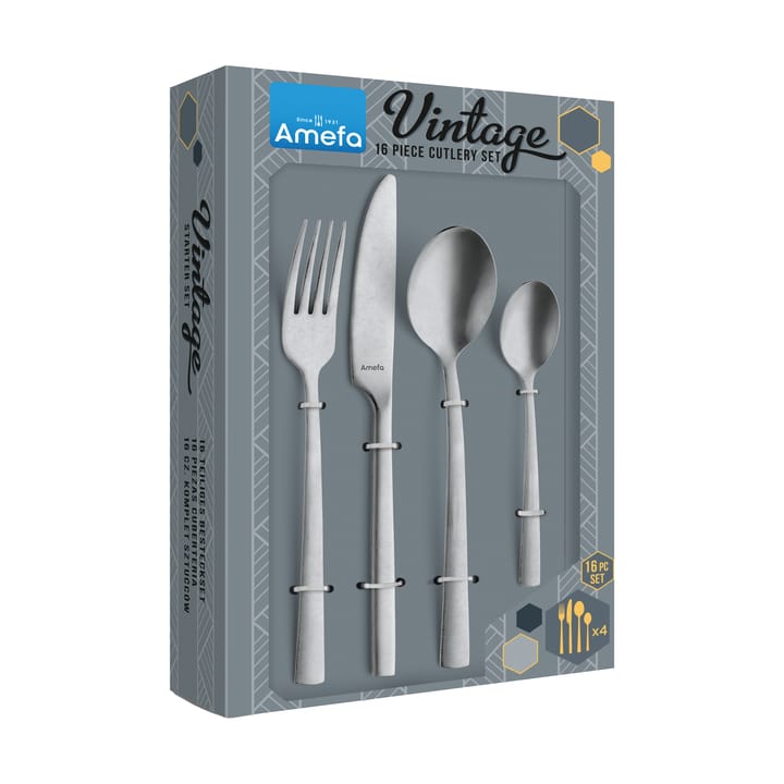 Conjunto de talheres Manille Vintage 16 peças, Aço inoxidável. Amefa