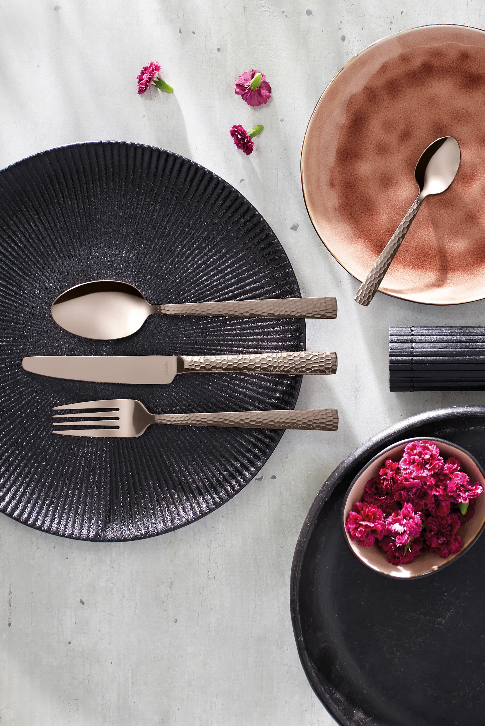 Felicity conjunto de talheres 24 peças, Rosé champagne Amefa