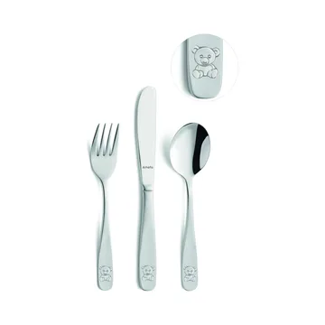 Talheres infantis Bear, 3 peças - Aço inoxidável - Amefa