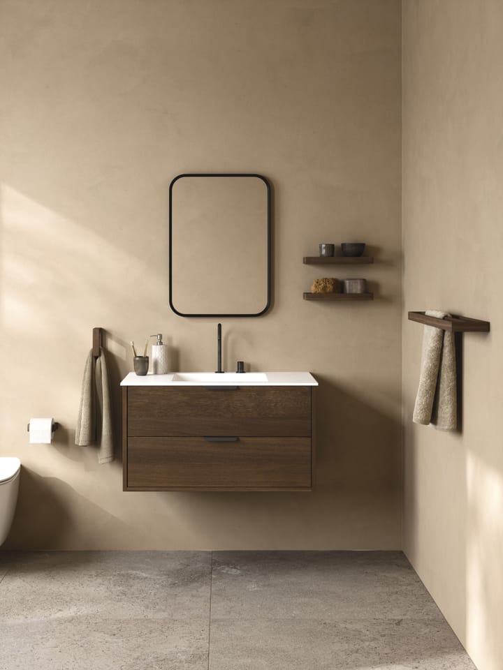 Andersen suporte para papel higiênico, Cinza claro laqueado fosco com manchas escuras Andersen Furniture