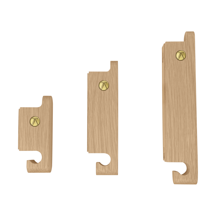 Ganchos para roupa Multi Hooks 3 un. - Oak - Andersen Furniture