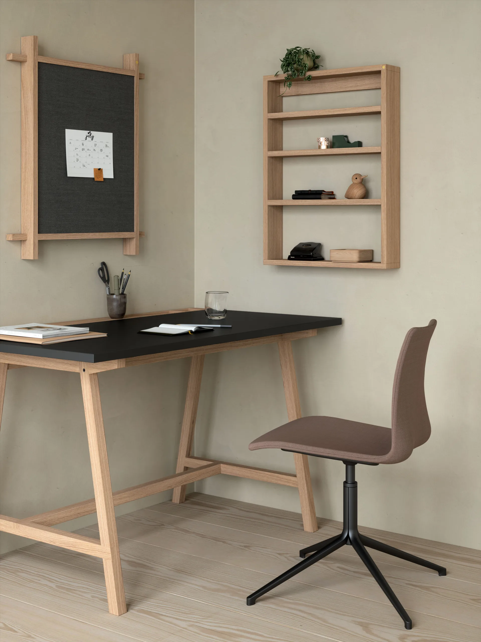 Prateleira de parede A-Podium 70x10x52 cm, Oak Andersen Furniture