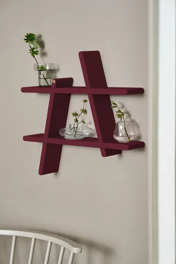 Prateleira de parede A-Shelf Special Edition - Wine red L 78x12x67 cm - Andersen Furniture