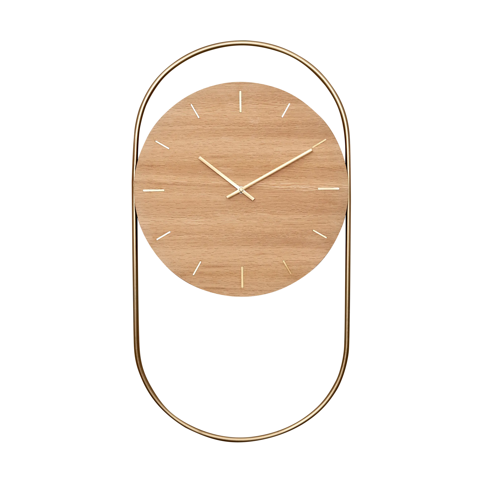 Relógio de parede A-Wall 41x76 cm, Oak-brass Andersen Furniture