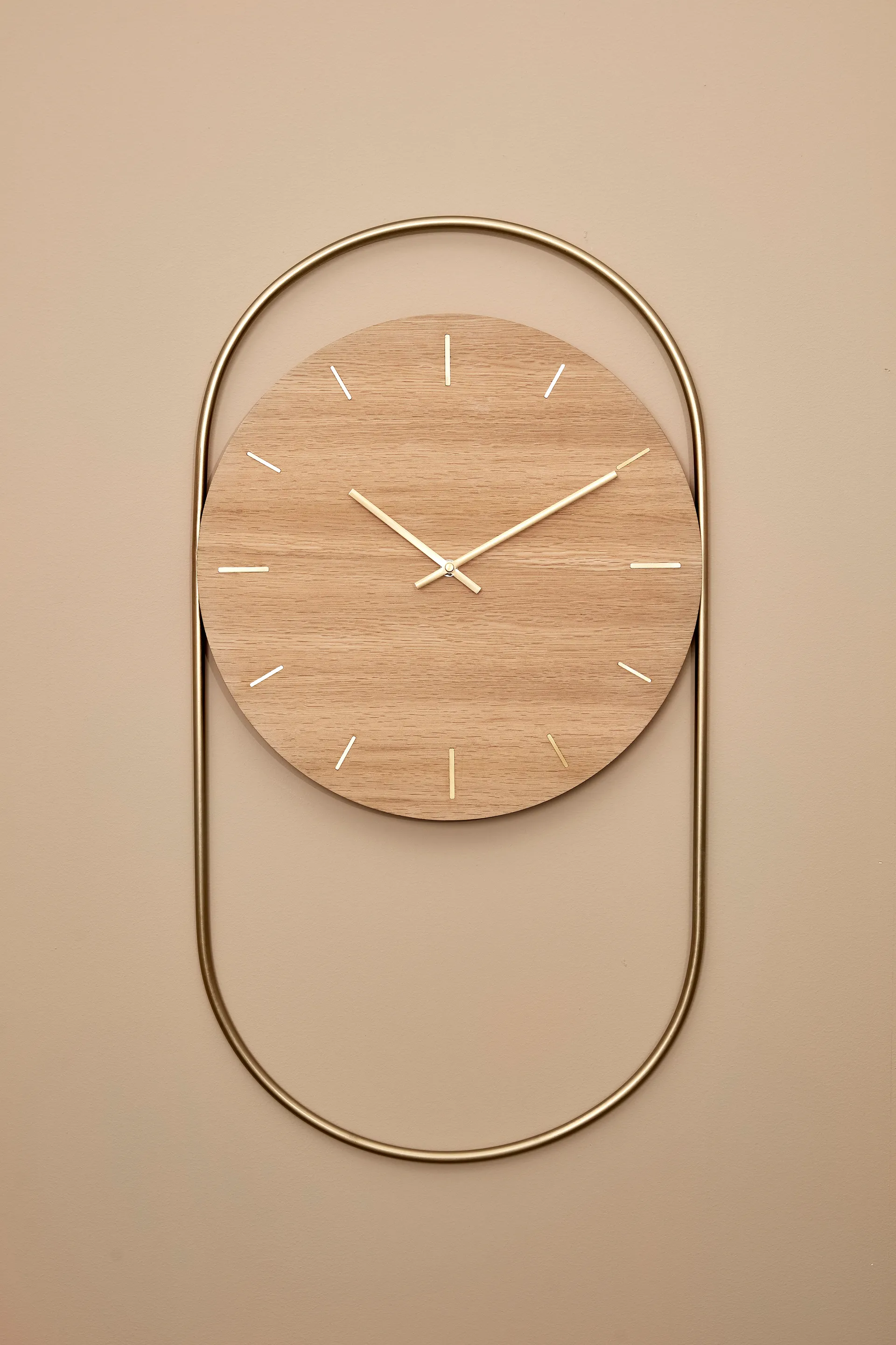 Relógio de parede A-Wall 41x76 cm, Oak-brass Andersen Furniture