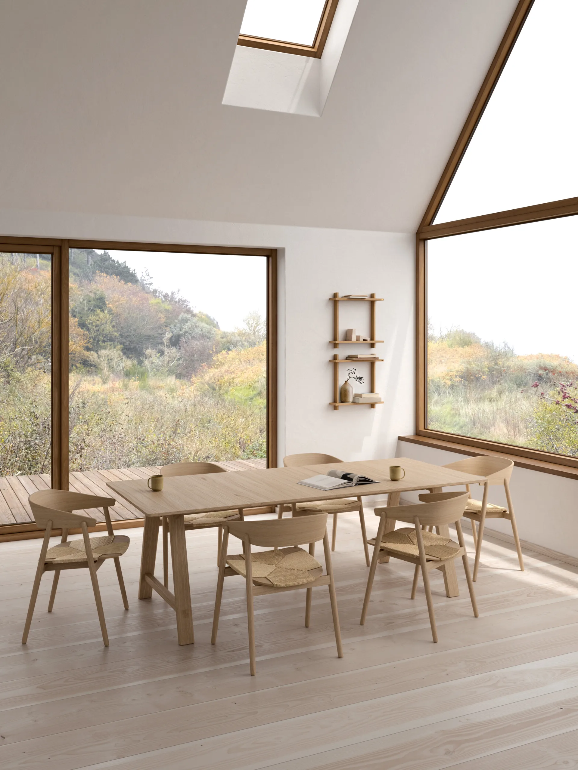 Treat prateleira de parede dupla, Carvalho Natural Oiled, 50x12x50 cm Andersen Furniture