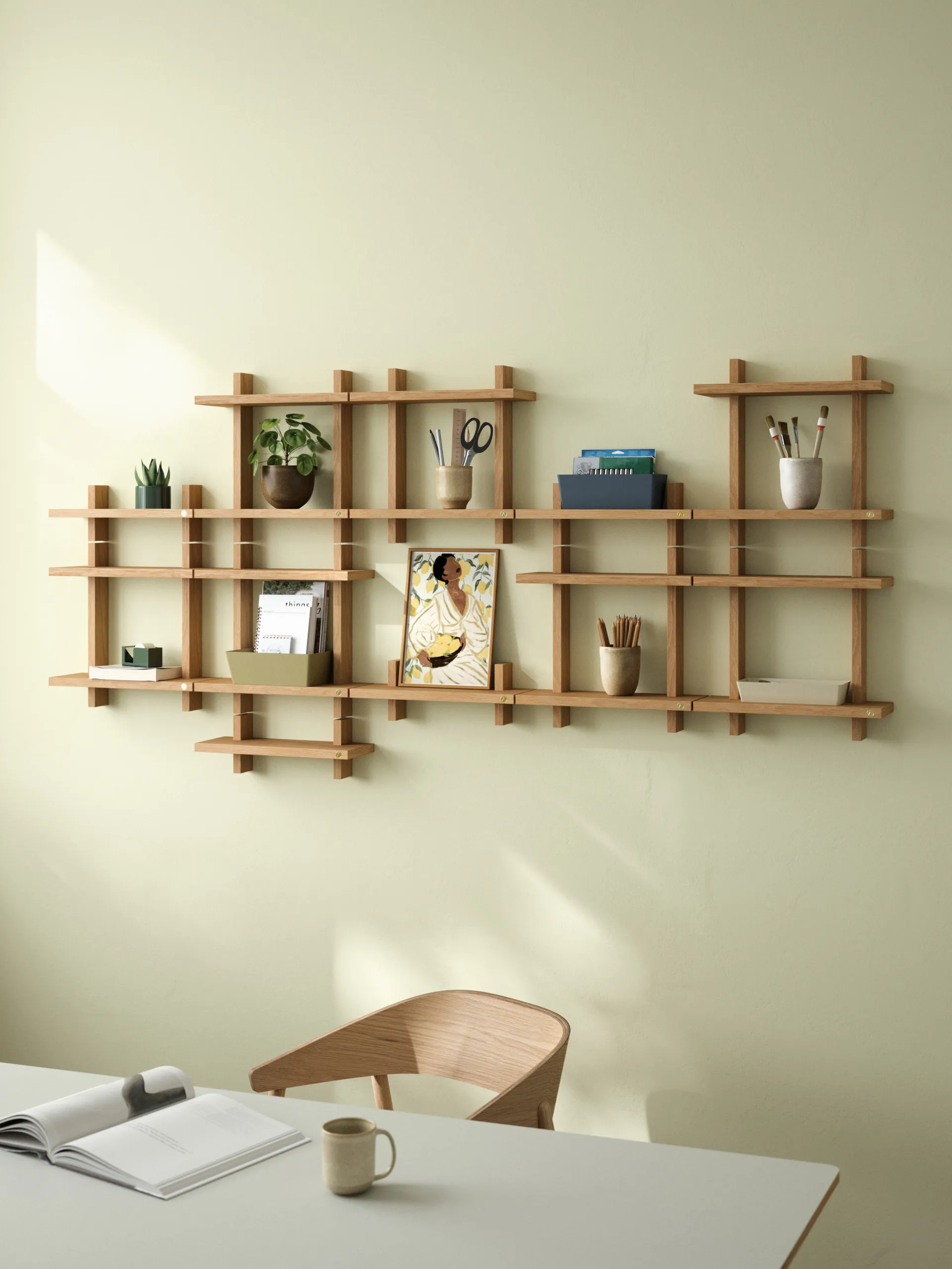 Treat prateleira de parede simples, Carvalho Natural Oiled, 34x12x11,2 cm Andersen Furniture