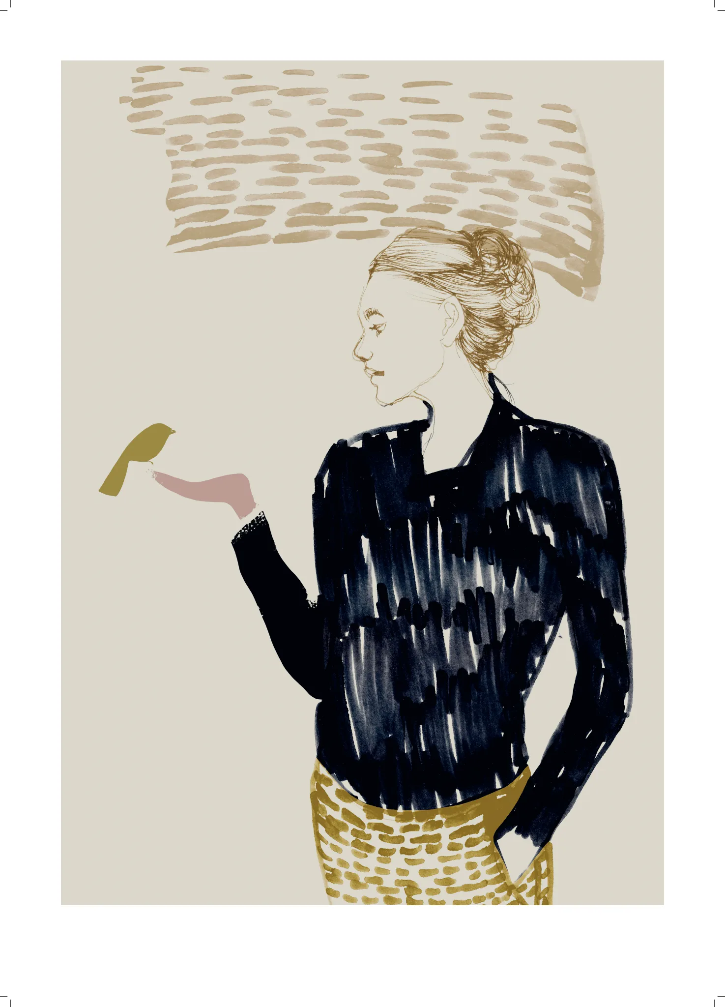 Poster Hello, 50x70 cm Anna Bülow