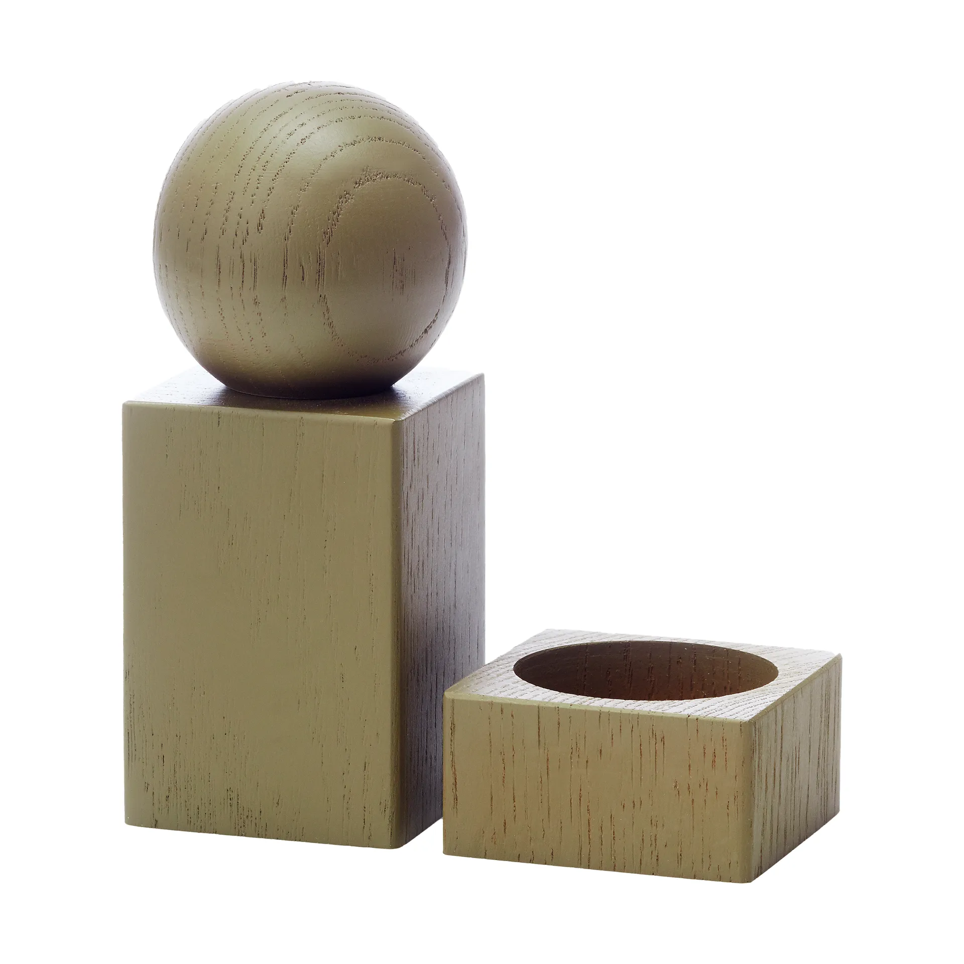 Moinho de especiarias Twist e tigela de sal, Verde oliva Applicata