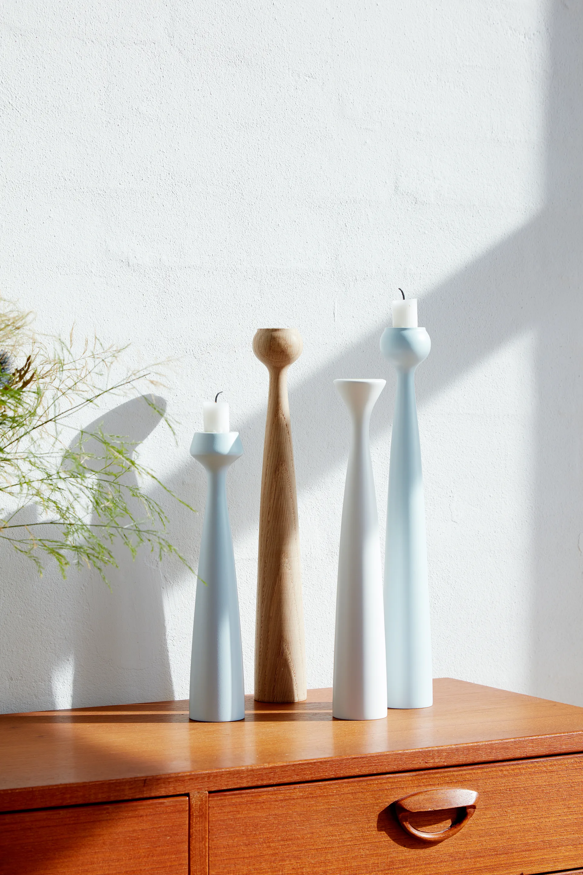 Suporte de velas Blossom Lily 24,5 cm, Sky blue Applicata