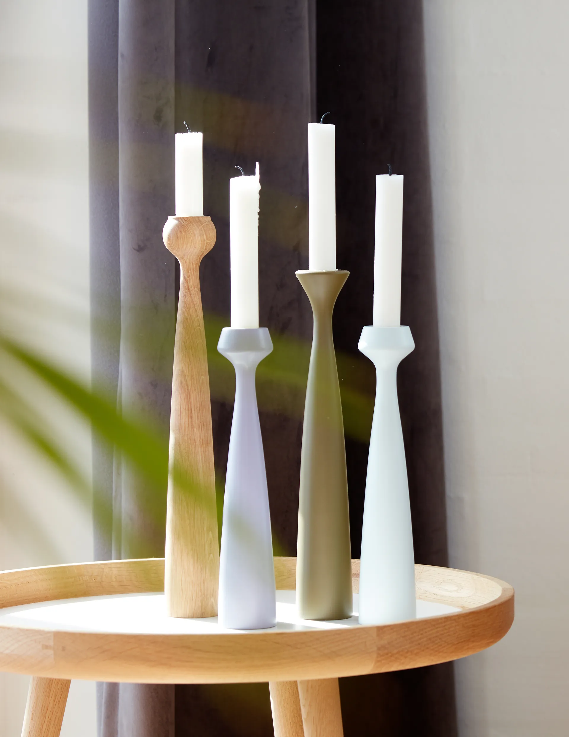 Suporte de velas Blossom Tulip 33,5 cm, Oiled oak Applicata