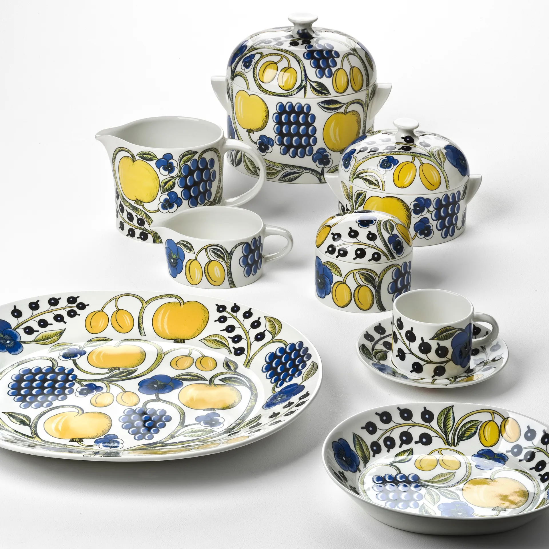 Caixa com tampa Paratiisi, branco-multicolor Arabia