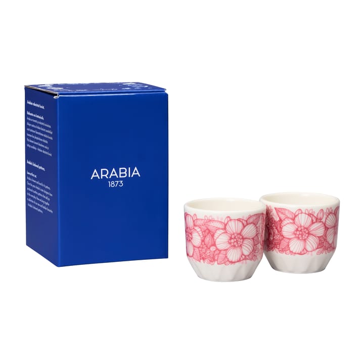 Copo de ovo 2-unidades Huvila, Branco-rosa Arabia