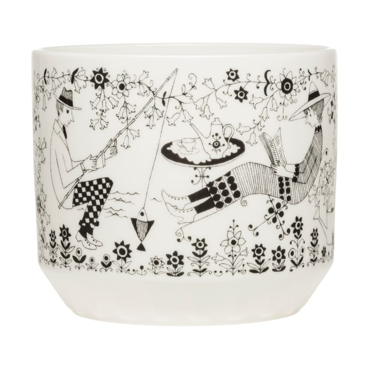 Emilia vaso Ø14 cm - Preto-branco - Arabia