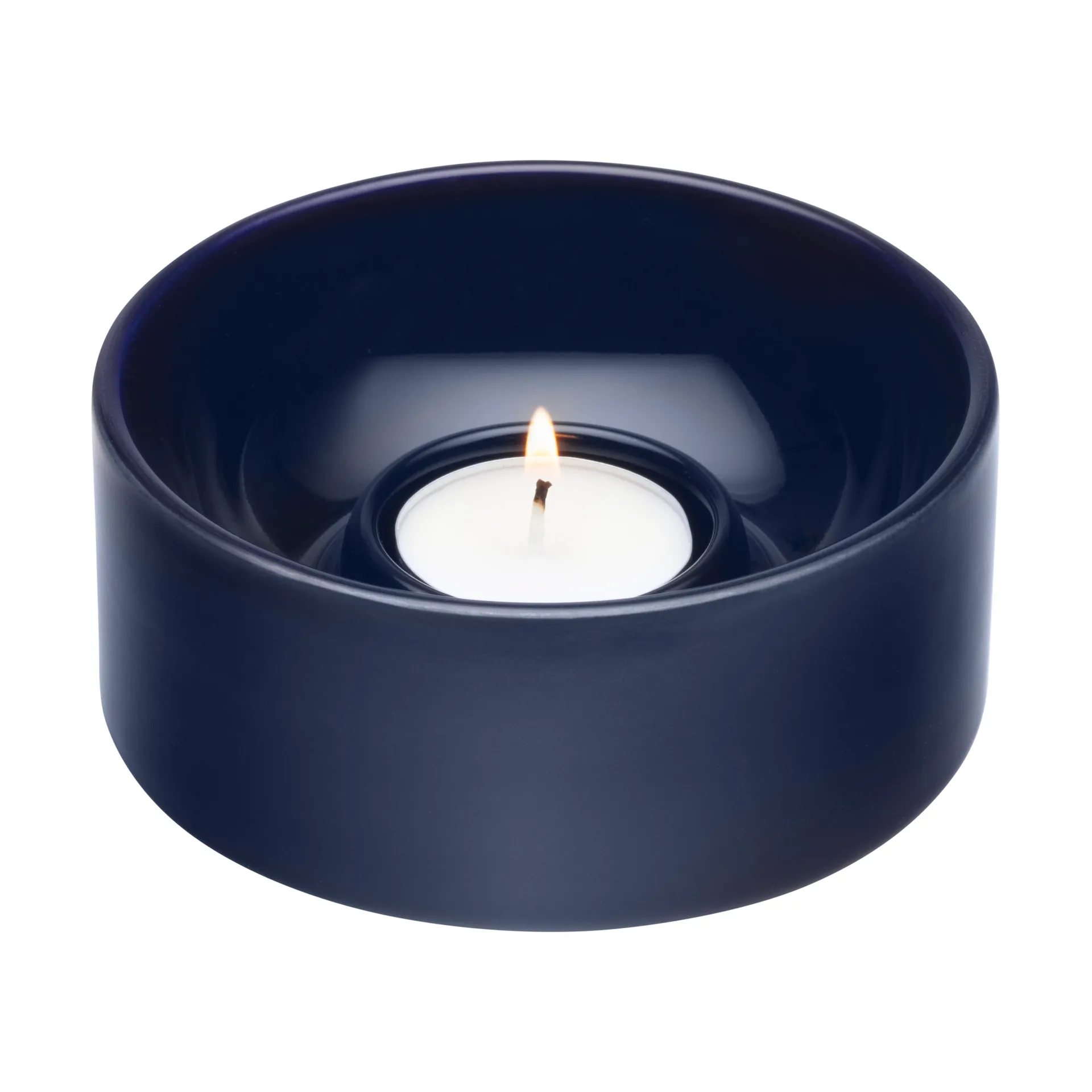 Kirnu porta-velas Ø11x5 cm, Azul Arabia
