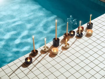 Kirnu porta-velas Ø11x5 cm - Azul - Arabia