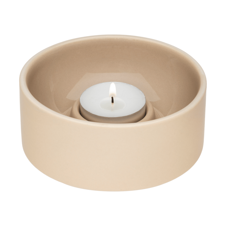 Kirnu porta-velas Ø11x5 cm, Bege Arabia