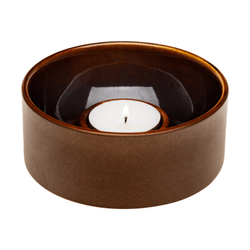 Kirnu porta-velas Ø11x5 cm - Castanho - Arabia