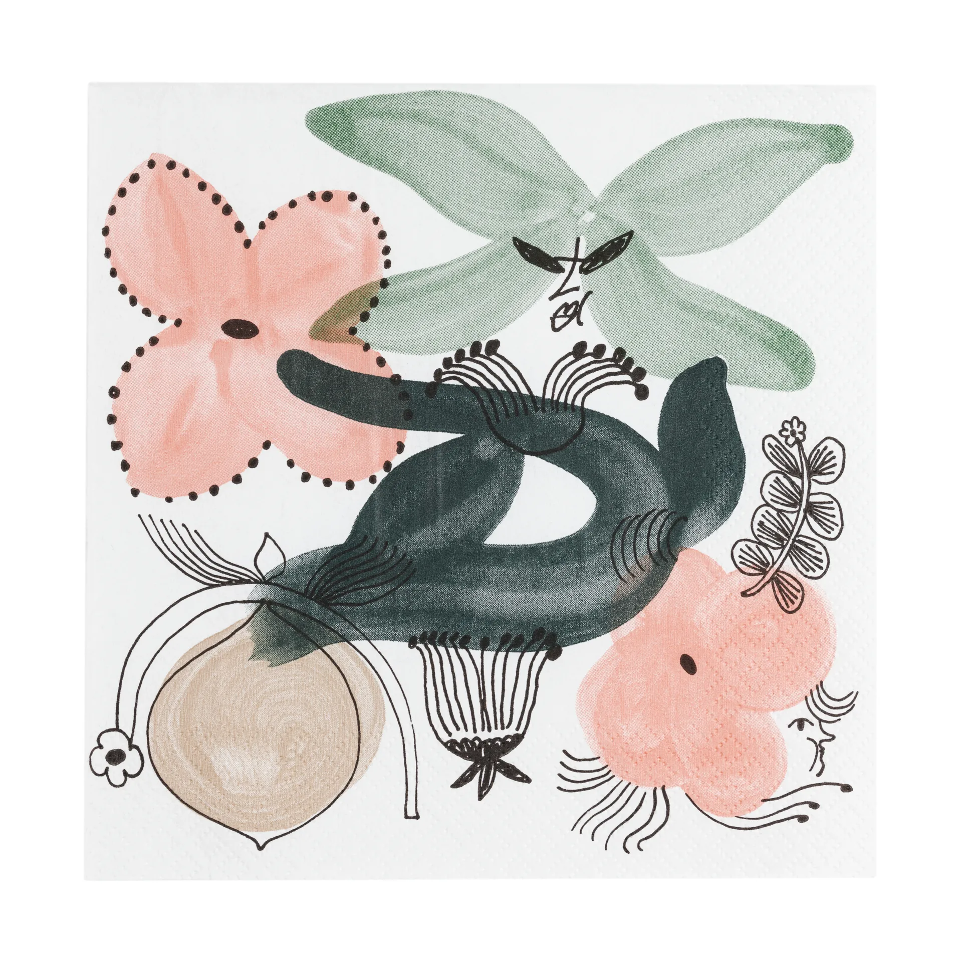 Kukkamaa Guardanapo de papel 33x33 cm 20 unidades, Verde Arabia