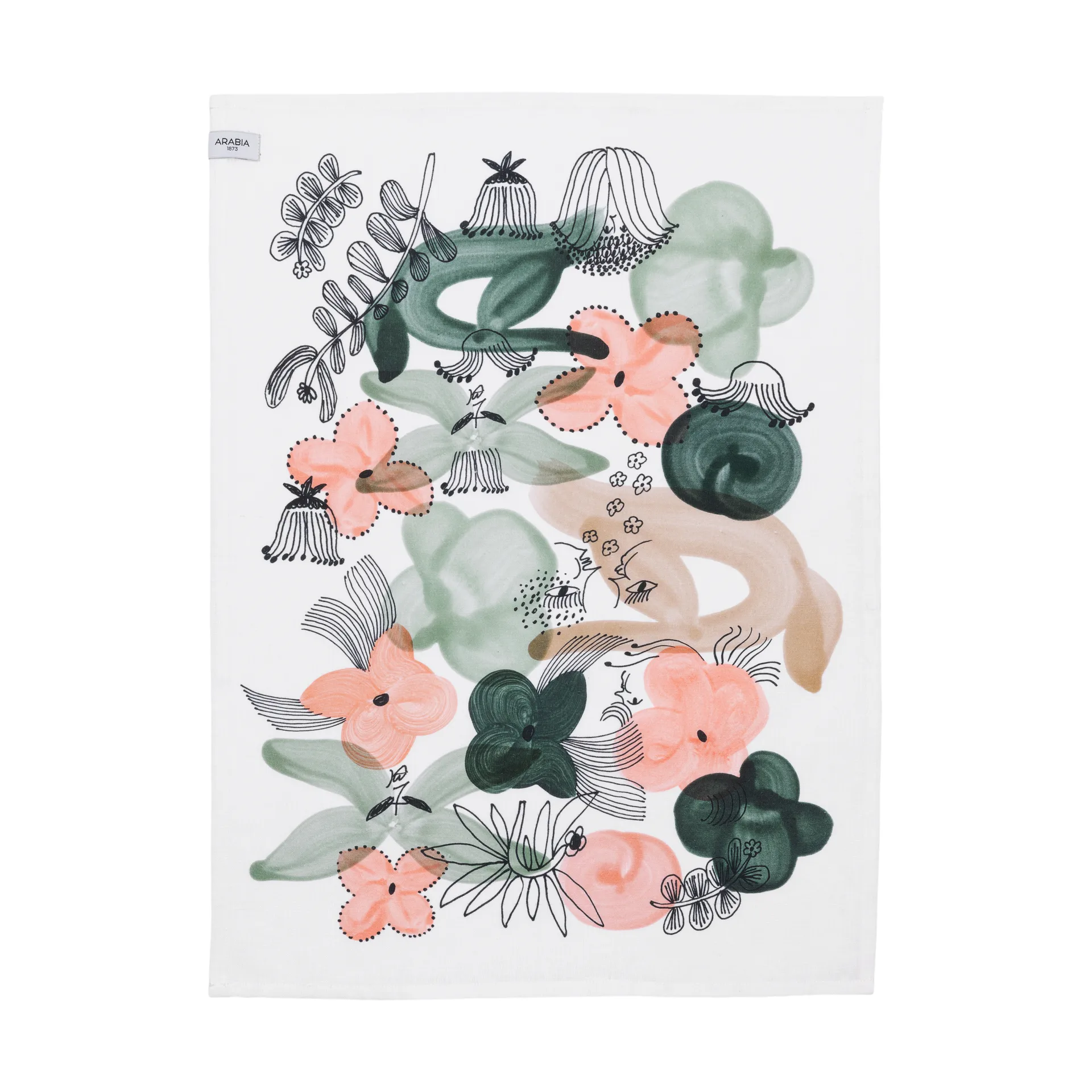 Kukkamaa Toalha de cozinha 50x70 cm, Verde Arabia