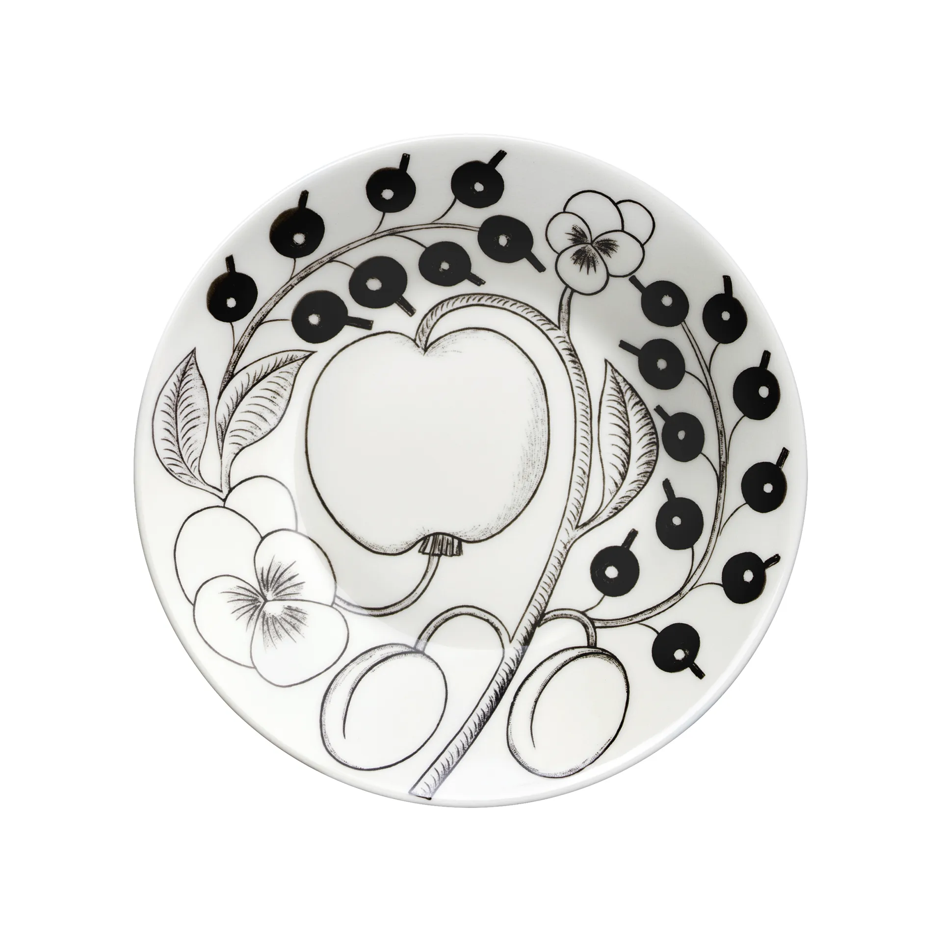 Pires Paratiisi Ø14 cm para chávena de café 18 cl, Preto Arabia