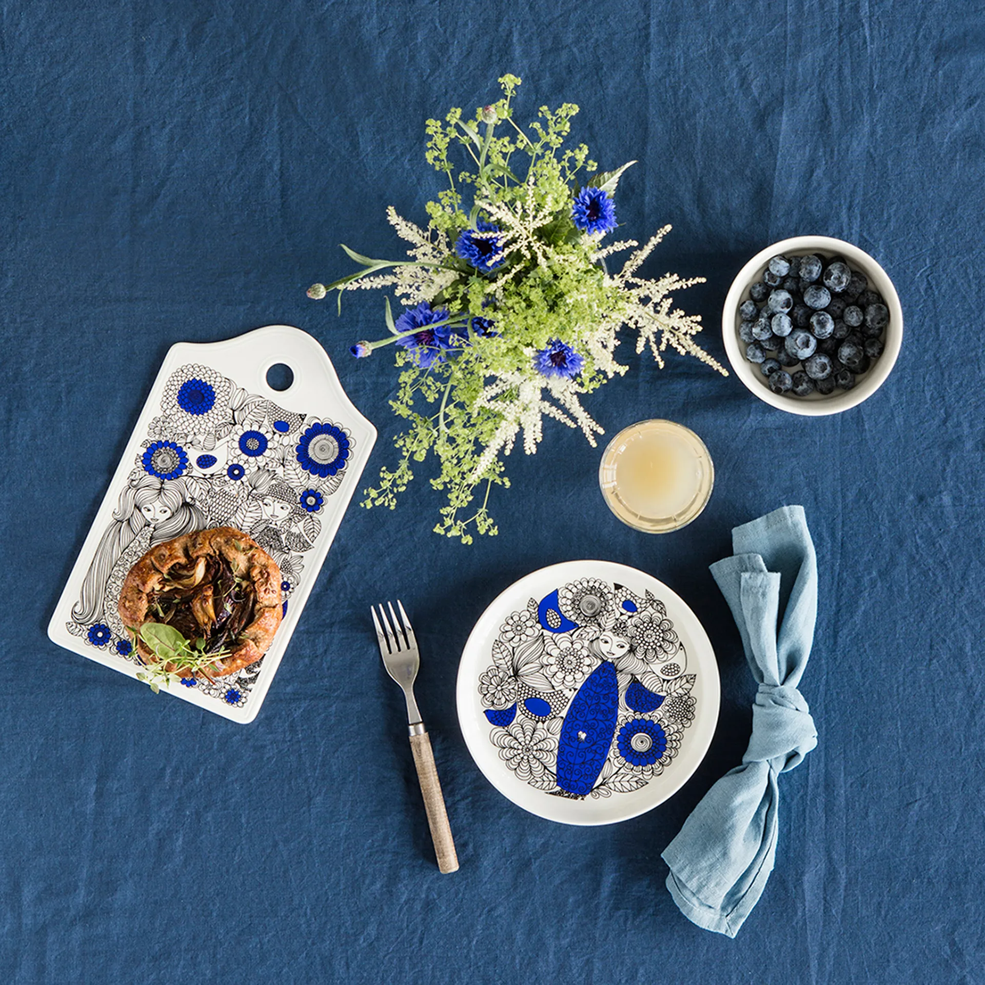 Prato Palargeaali Ø19 cm, Azul Arabia