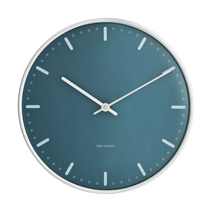 Relógio Arne Jacobsen City Hall - Azul, Ø29 cm - Arne Jacobsen Clocks