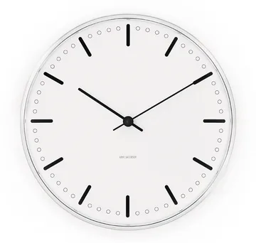 Relógio Arne Jacobsen City Hall  - Branco , Ø21 cm - Arne Jacobsen Clocks
