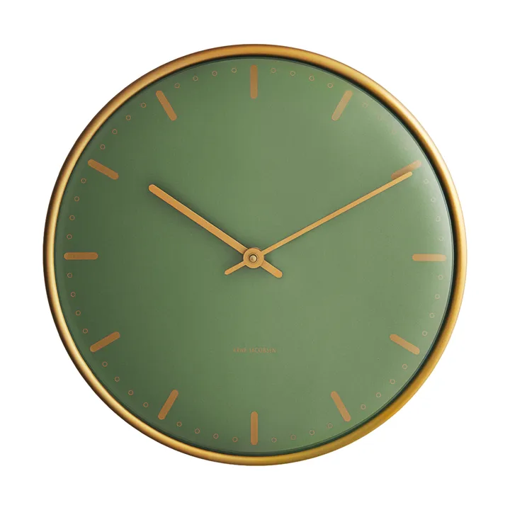Relógio Arne Jacobsen City Hall - Verde, Ø29 cm - Arne Jacobsen Clocks