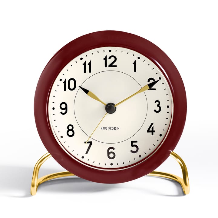 Relógio de mesa AJ Station burgundy - burgundy - Arne Jacobsen Clocks