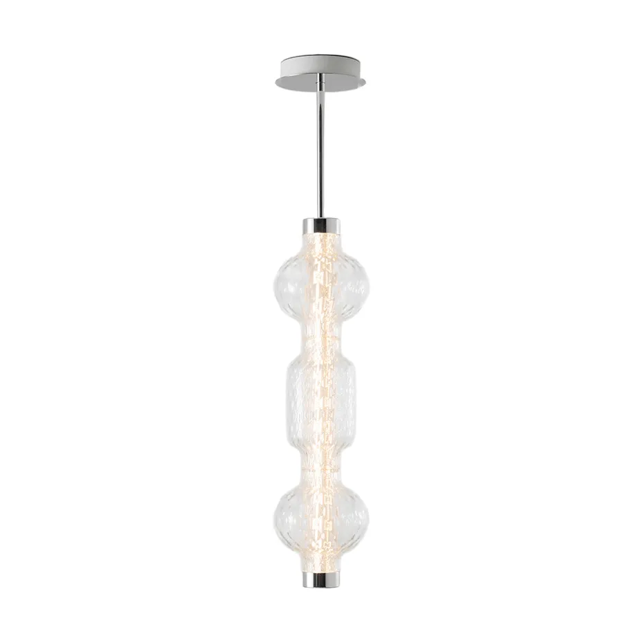 Alambicco pendente vertical, controlado por app, 3 campânulas de vidro Artemide