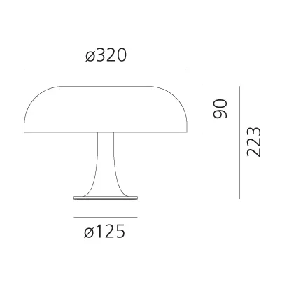 Candeeiro de mesa Nessino, Ruby red Artemide