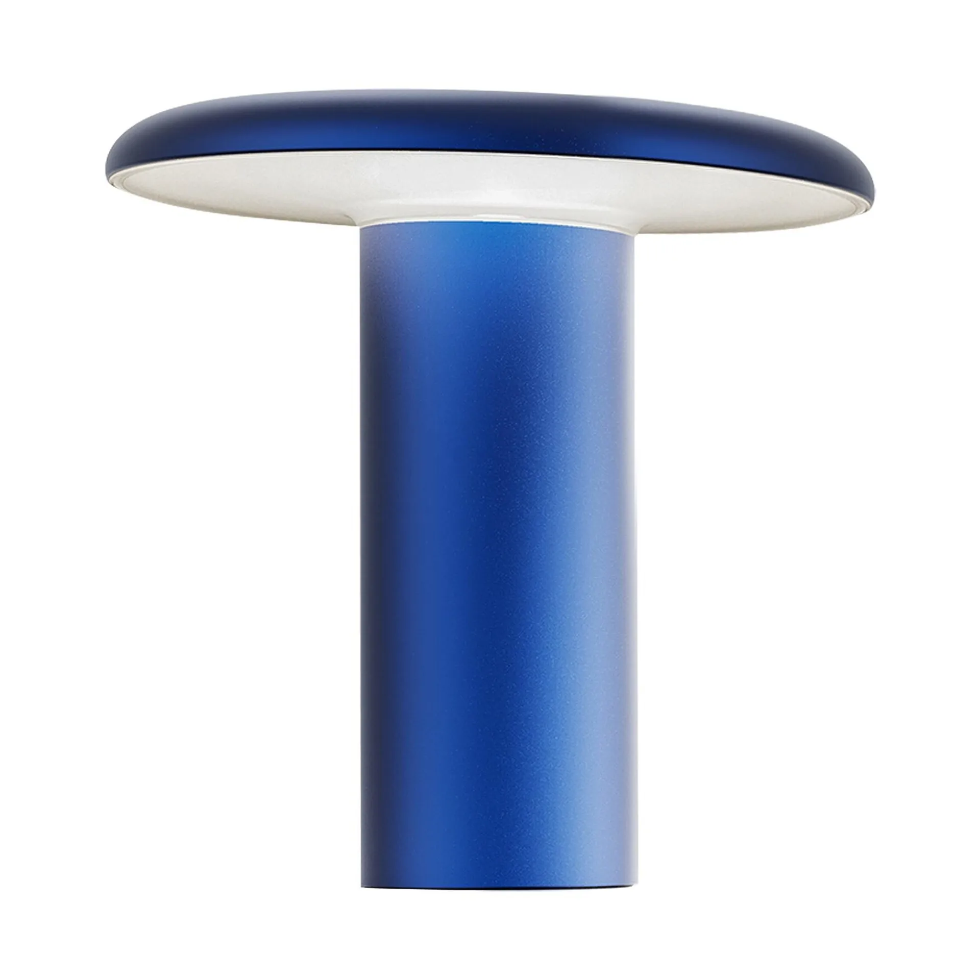 Candeeiro de mesa portátil Takku 19 cm, azul anodizado Artemide