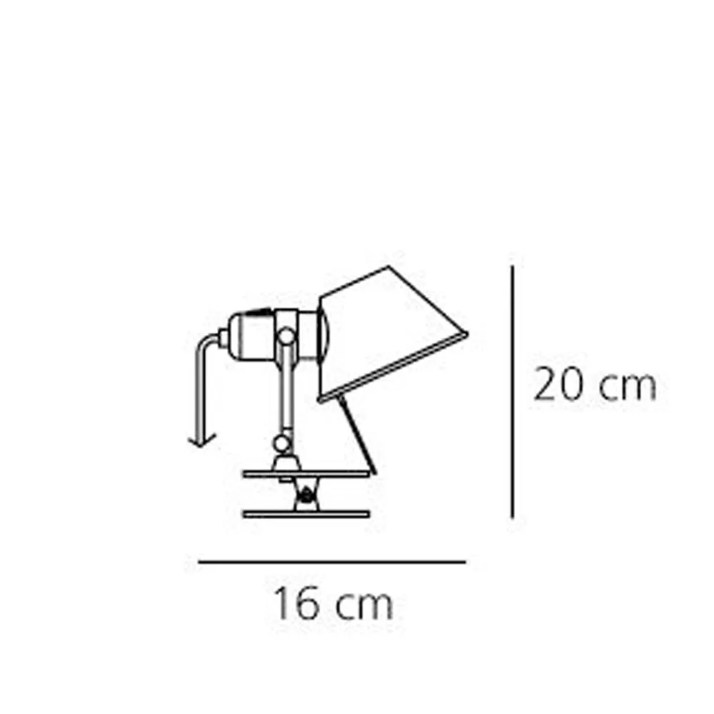 Candeeiro de parede Tolomeo Pinza Micro LED, Alumínio  Artemide