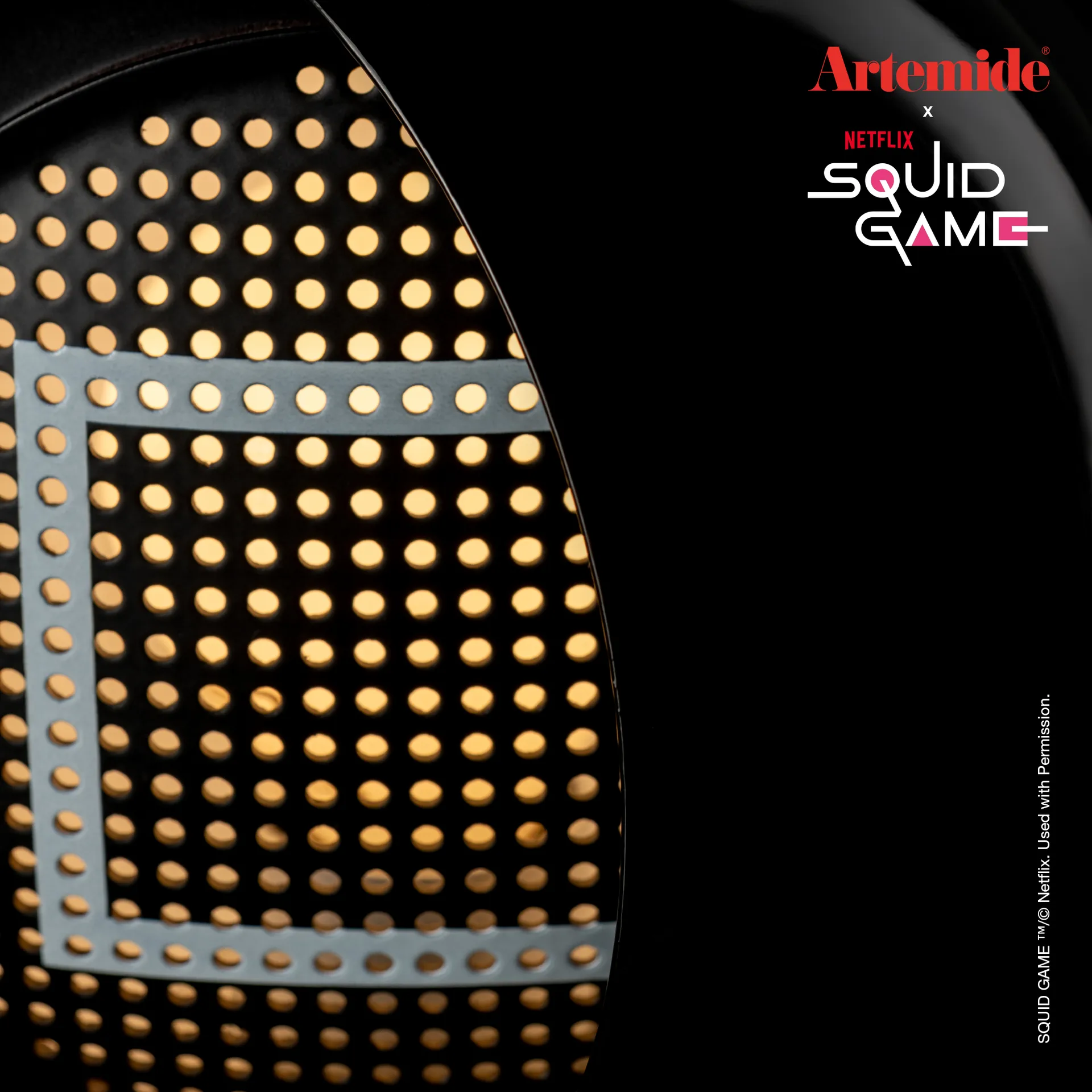 Eclisse x Squid Game candeeiro de mesa Edição Especial, Guard black Artemide