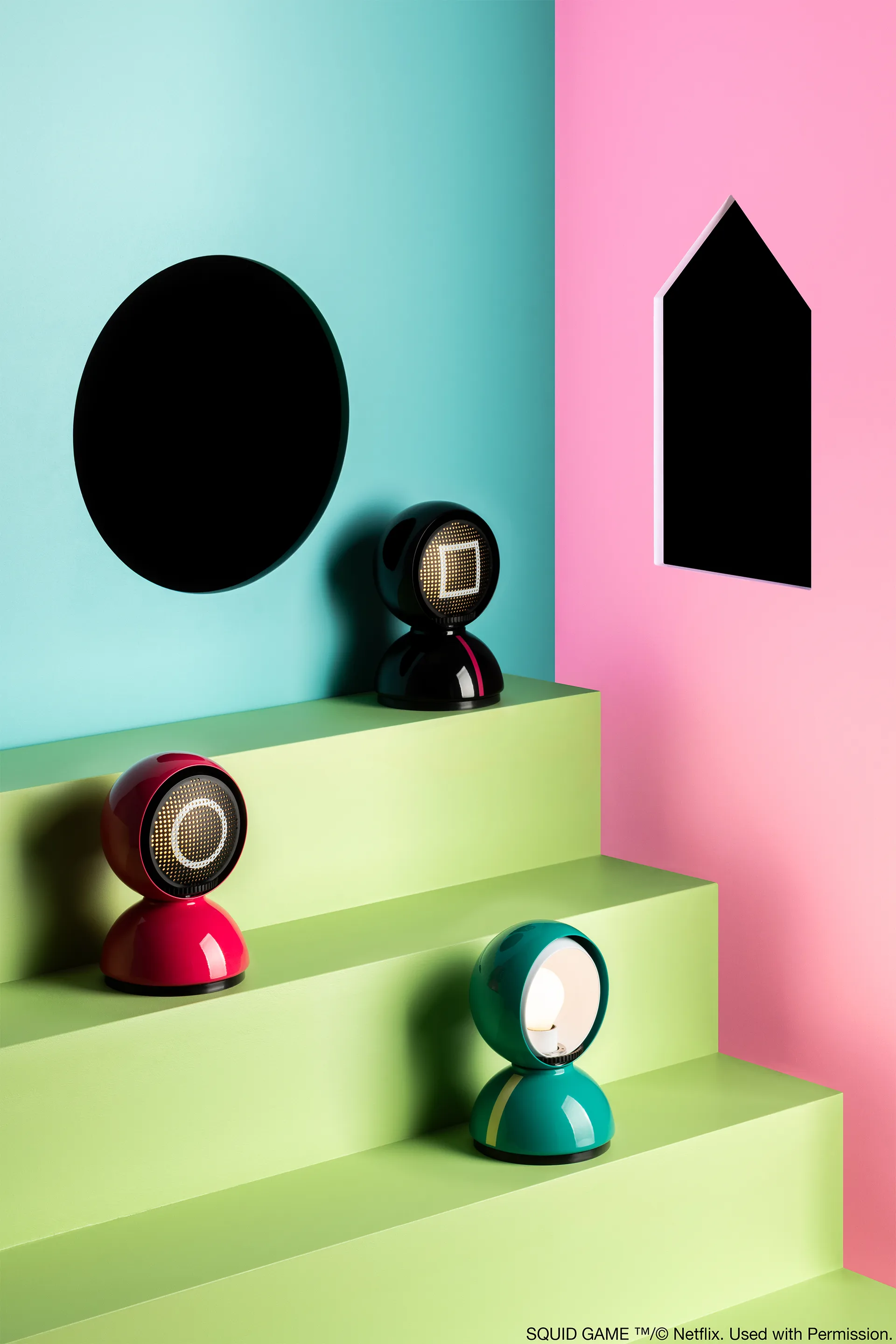 Eclisse x Squid Game candeeiro de mesa Edição Especial, Guard black Artemide