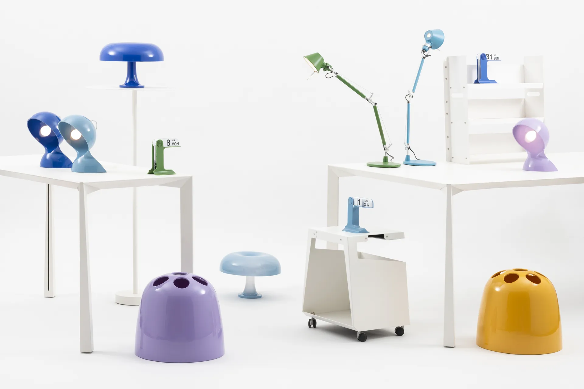 Timor calendário perpétuo , Azul claro Artemide
