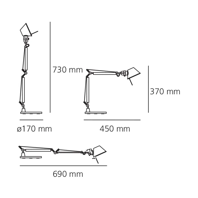 Tolomeo micro candeeiro de mesa , Ruby red Artemide