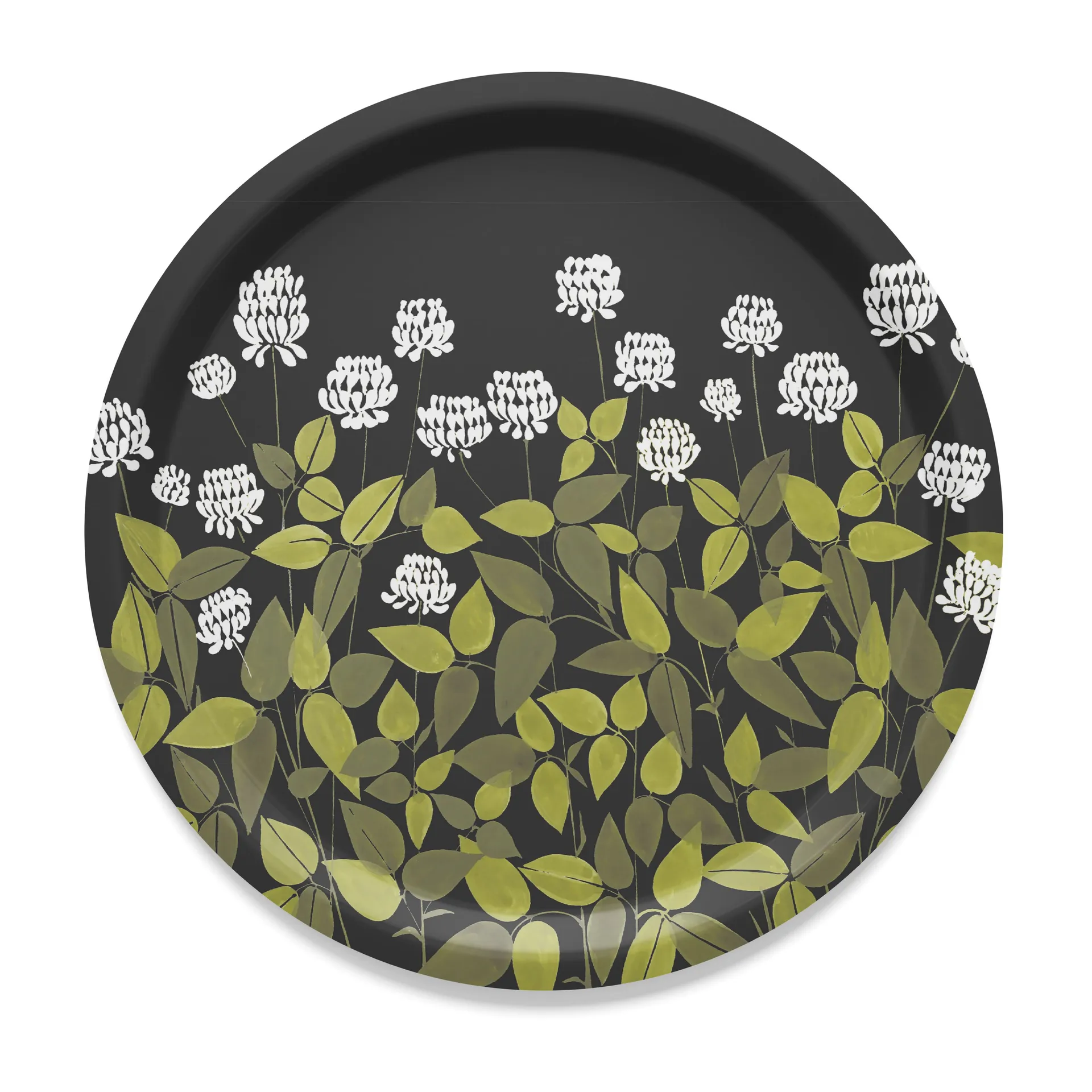 Ängsmark bandeja Ø31 cm, Verde-preto Arvidssons Textil