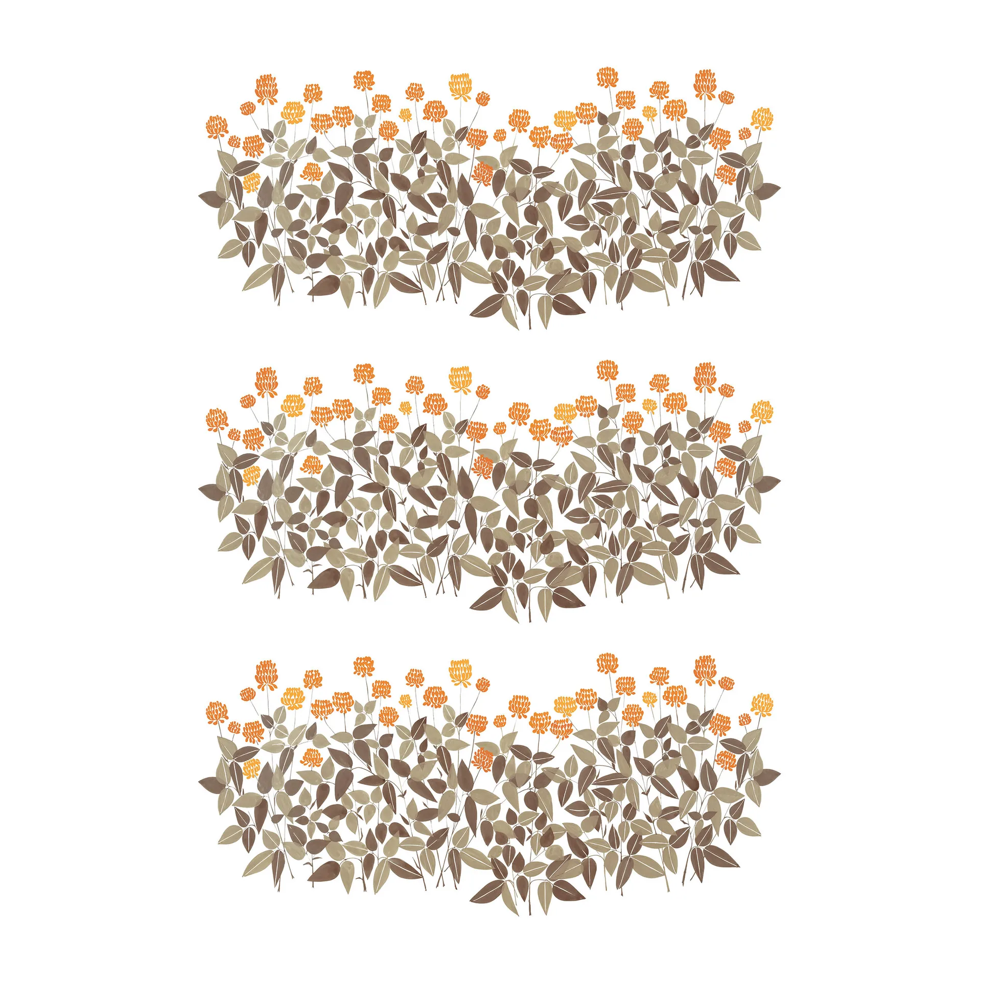 Ängsmark tecido, Verde-laranja Arvidssons Textil