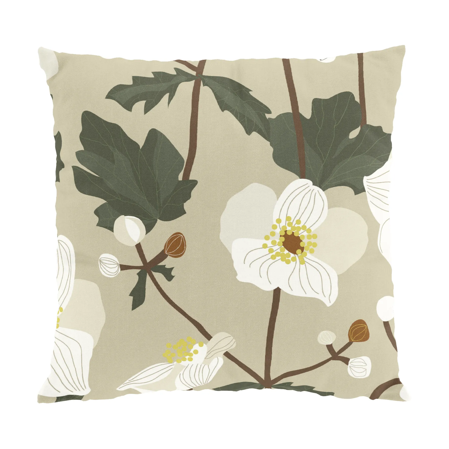 Capa de almofada Anemon 47x47 cm, Beige Arvidssons Textil