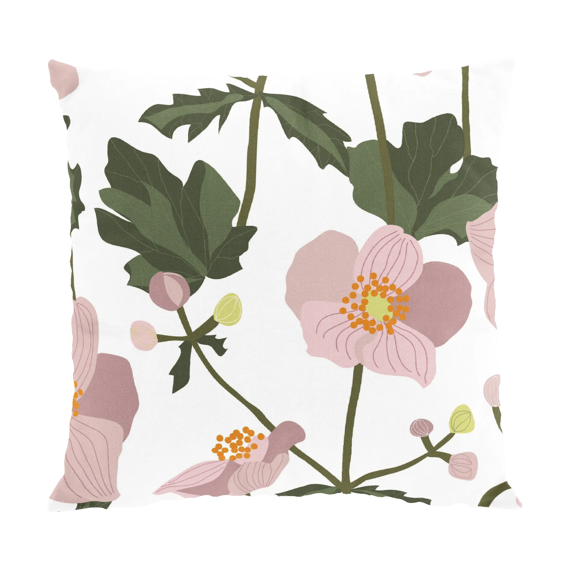 Capa de almofada Anemon 47x47 cm, Rosa Arvidssons Textil