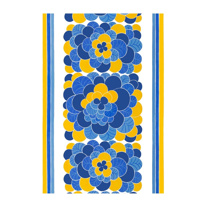Cirrus tecido oleado - Azul-amarelo - Arvidssons Textil