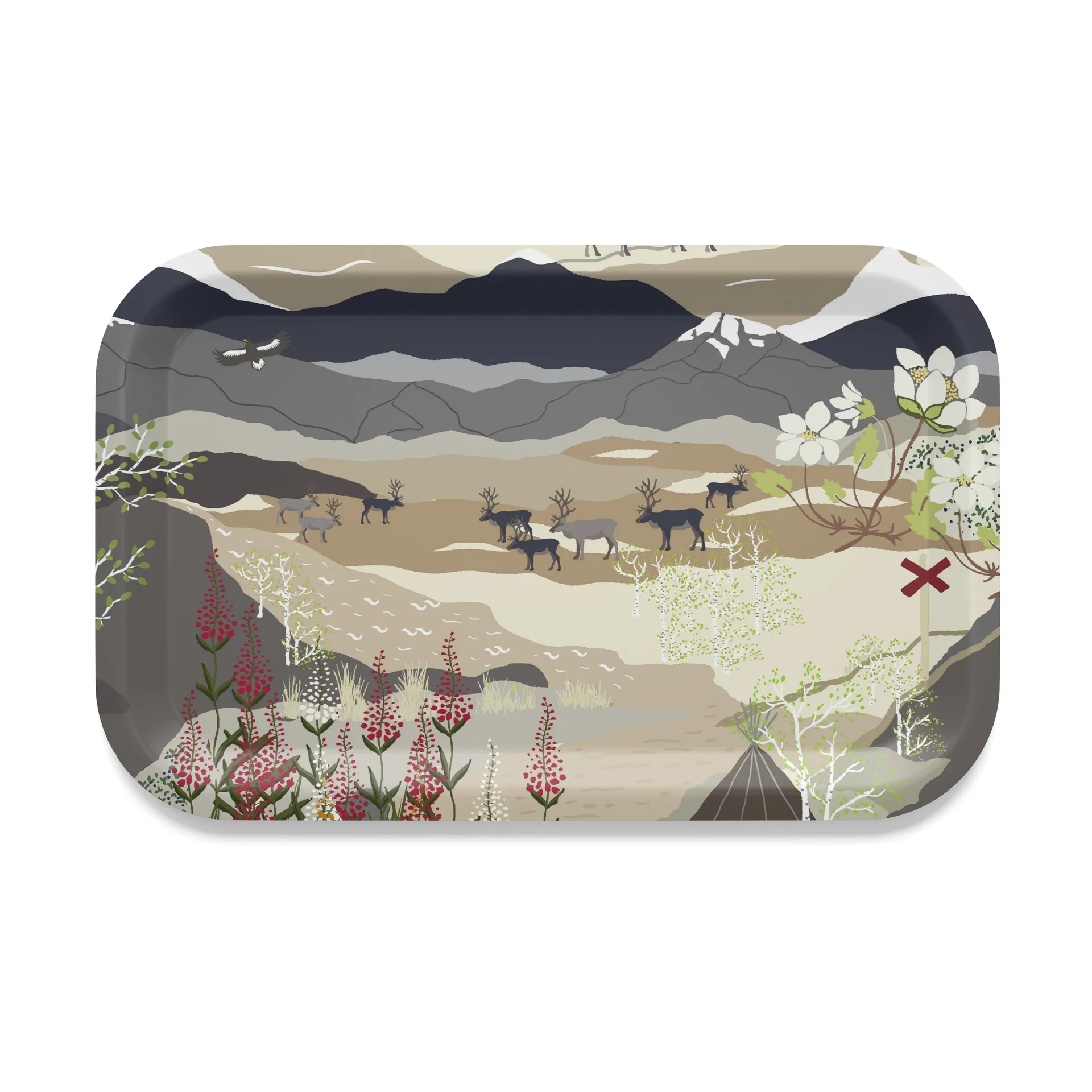 Fjällveanel bandeja 21x33 cm, Bege Arvidssons Textil