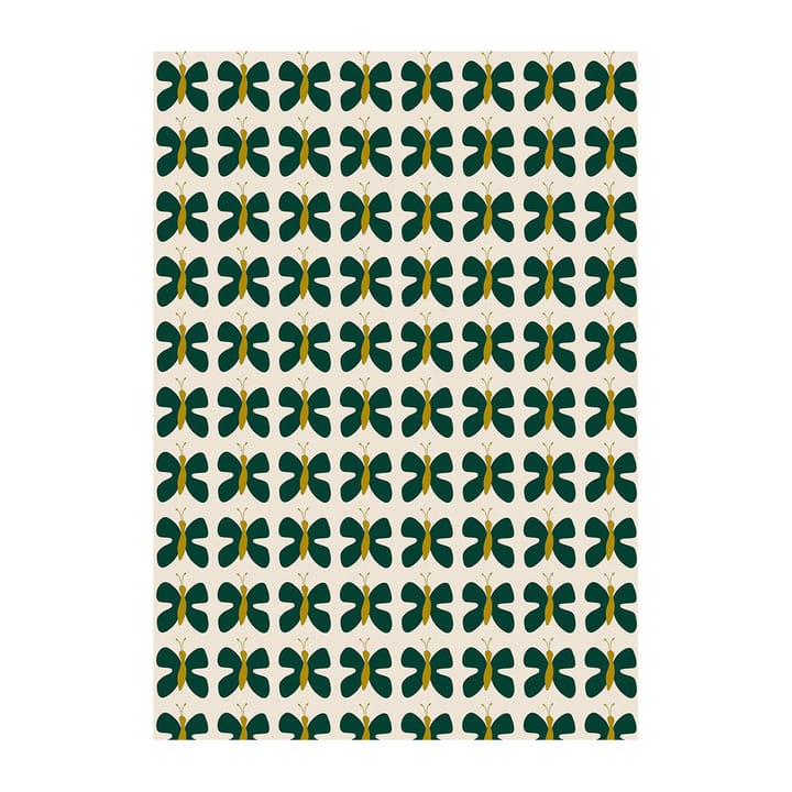 Fjäril Mini tecido oleado - Verde-amarelo - Arvidssons Textil