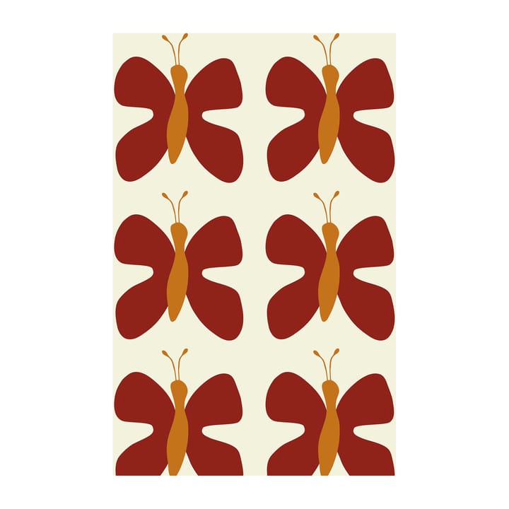 Fjäril tecido antimanchas - Vermelho - Arvidssons Textil