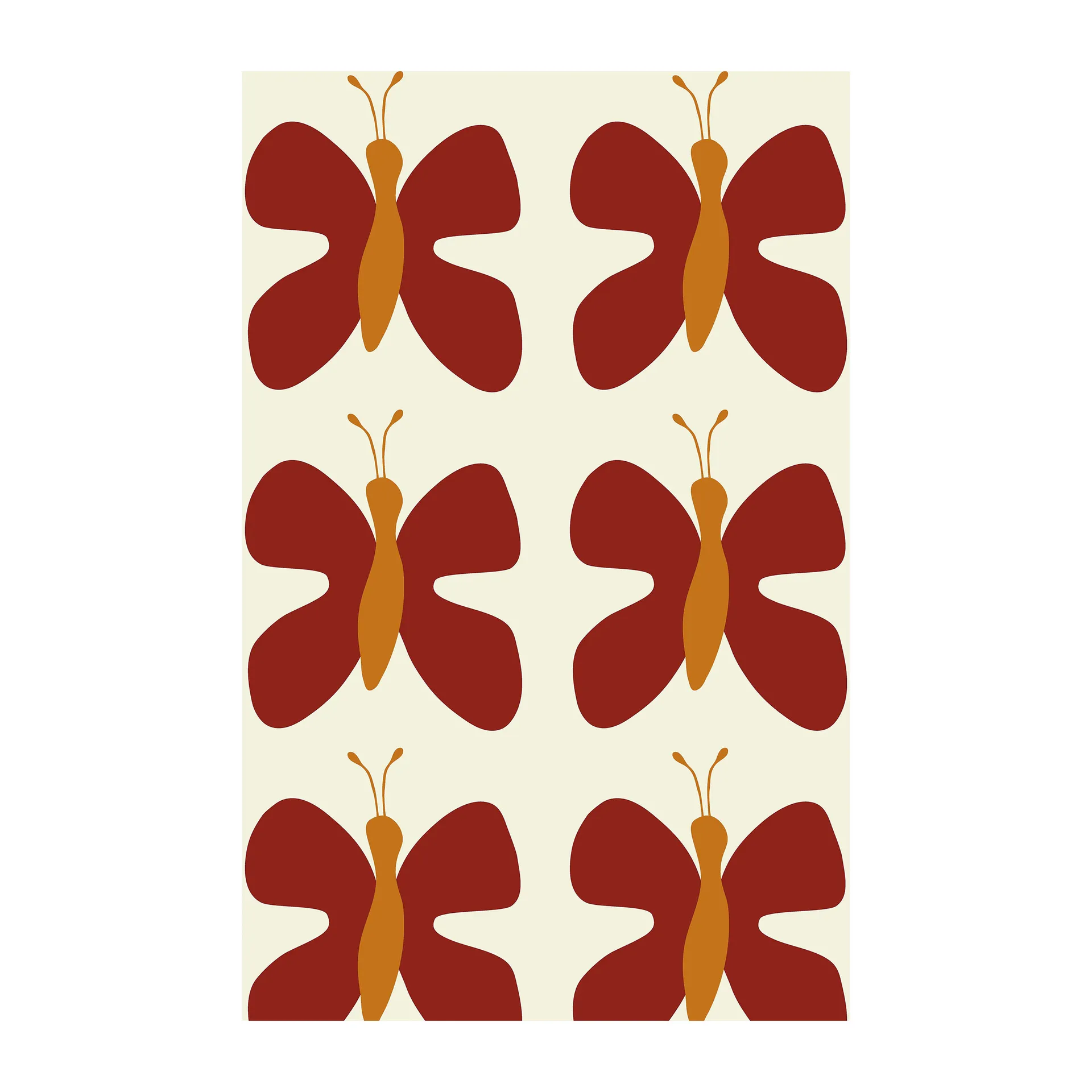Fjäril tecido, Vermelho Arvidssons Textil