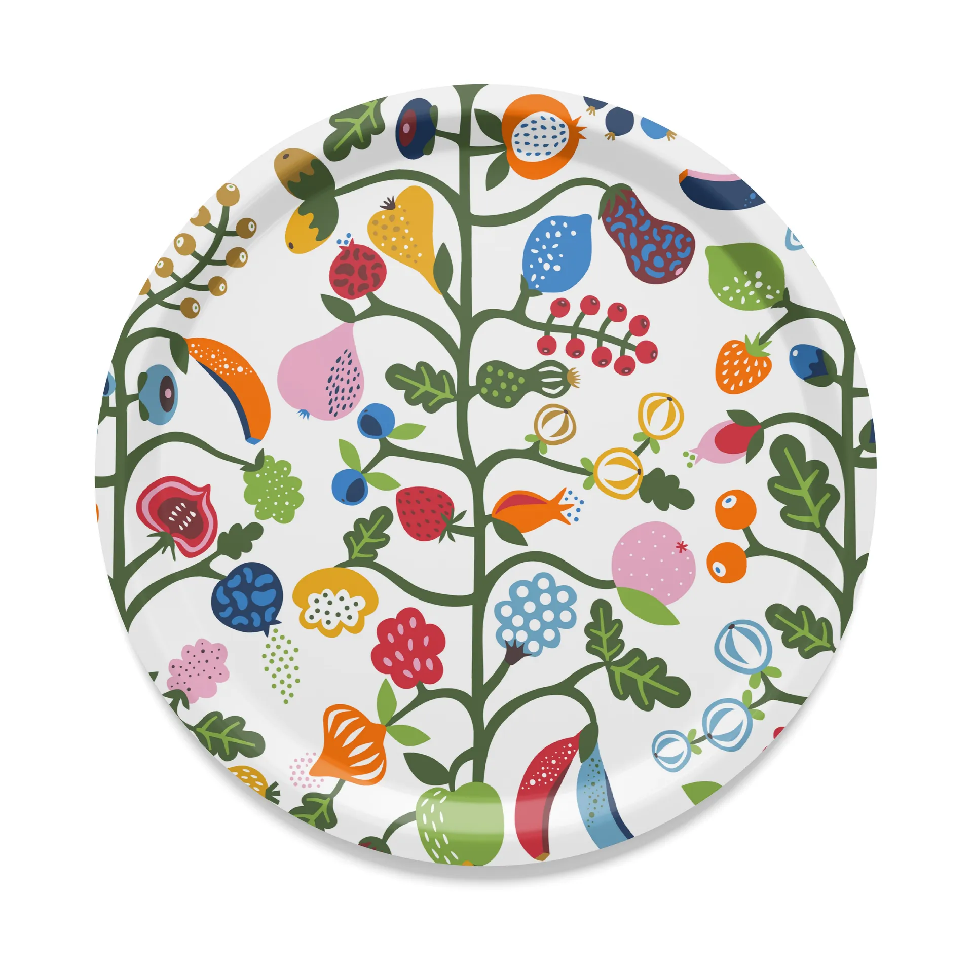 Fruktträdgården tabuleiro Ø31 cm, Multicolor Arvidssons Textil