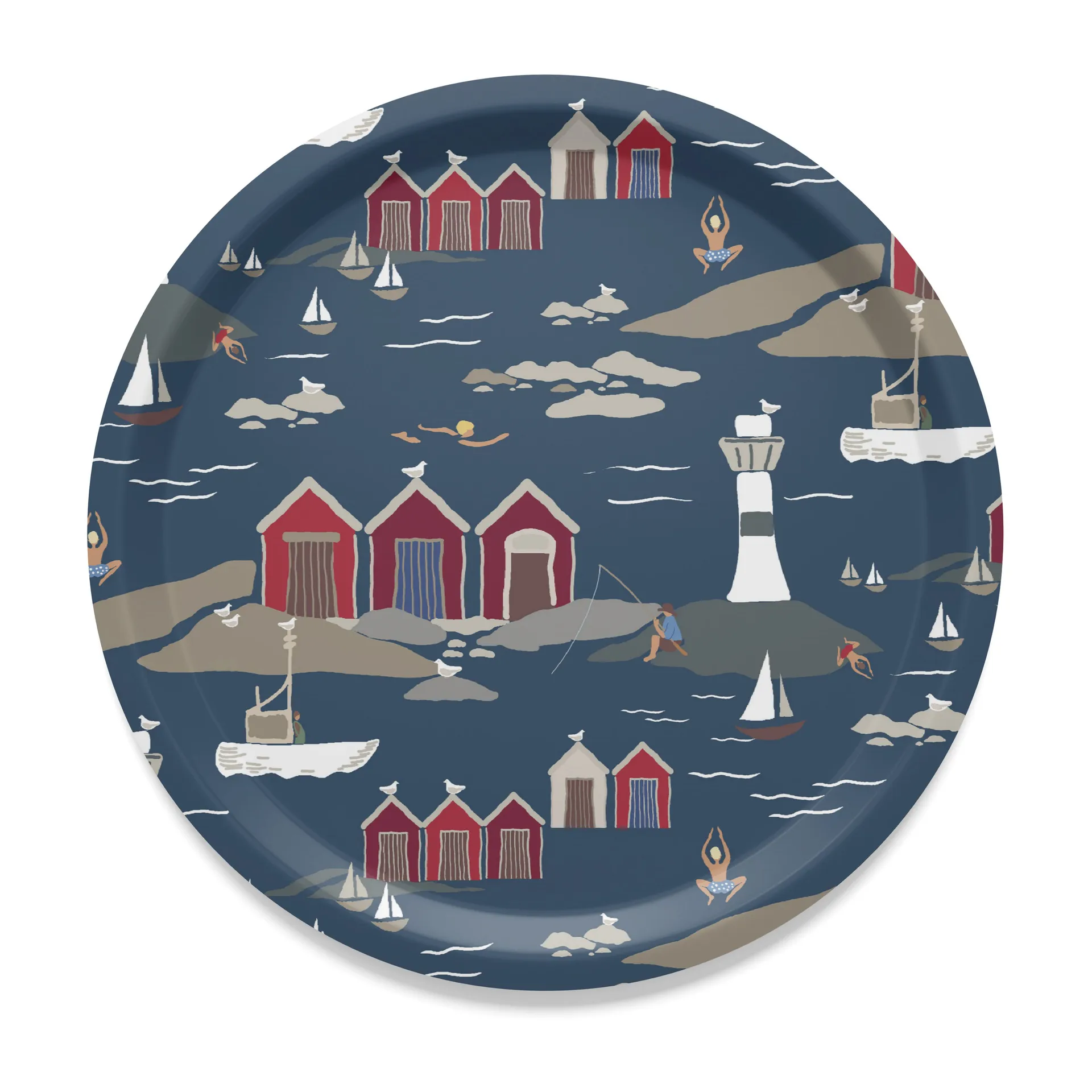 Kust bandeja Ø31 cm, Azul Arvidssons Textil